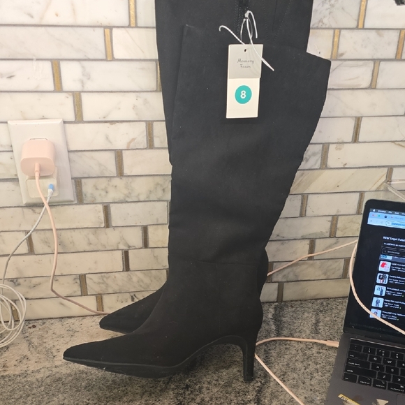 a new day Shoes - A New Day Black Knee High Stiletto Boots